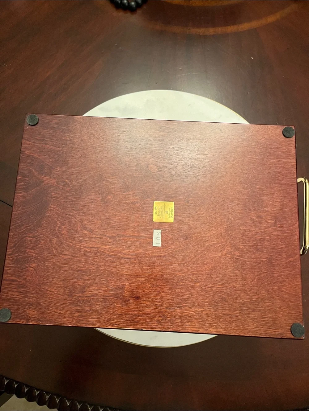 The Bombay Company Cherry Wood Photo Storage & Display Box